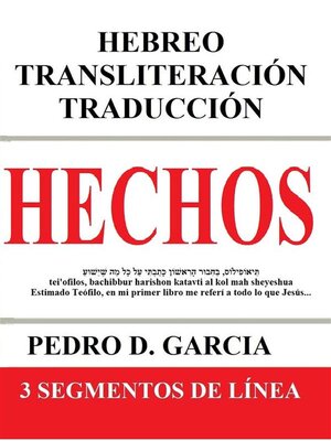 cover image of Hechos--Hebreo Transliteración Traducción